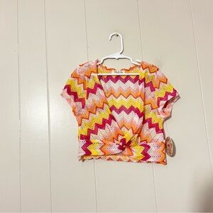 Jolie & Joy Junior Women's Short Sleeve Cropped Top Size M NWT